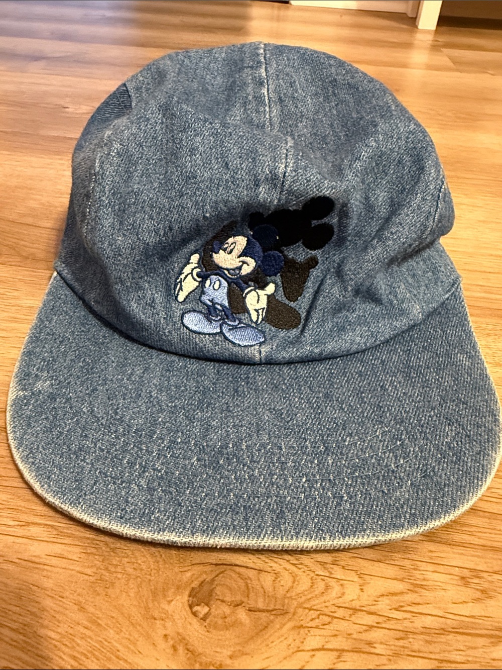 Denim Blue Hat with Mickey Patch